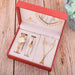 Womens Crystal Bracelet Necklace Earring Quartz Watch 4 Pcs