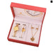 Womens Crystal Bracelet Necklace Earring Quartz Watch 4 Pcs