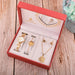 Womens Crystal Bracelet Necklace Earring Quartz Watch 4 Pcs