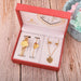 Womens Crystal Bracelet Necklace Earring Quartz Watch 4 Pcs