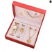 Womens Crystal Bracelet Necklace Earring Quartz Watch 4 Pcs