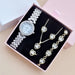 Womens Crystal Ring Necklace Earrings Bracelet Rhinestone