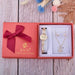 Womens Earrings Necklace Bracelet Watch 3pcs Set With Box