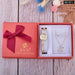 Womens Earrings Necklace Bracelet Watch 3pcs Set With Box