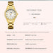 Women’s Elegant Casual Goldn Watch Crystal Diamond Inlaid