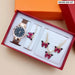 Womens Quartz Wrist Watch Butterfly Jewelry 4pcs Set