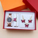 Womens Quartz Wrist Watch Butterfly Jewelry 4pcs Set