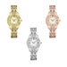 Womens Rhinestone Watch Zirconia Crown Evening Earring Ring