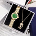 Womens Rhinestone Watch Zirconia Crown Letter Pendant