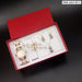 Womens Shiny Crystal Quartz Wrist Watch With Pearl Ring