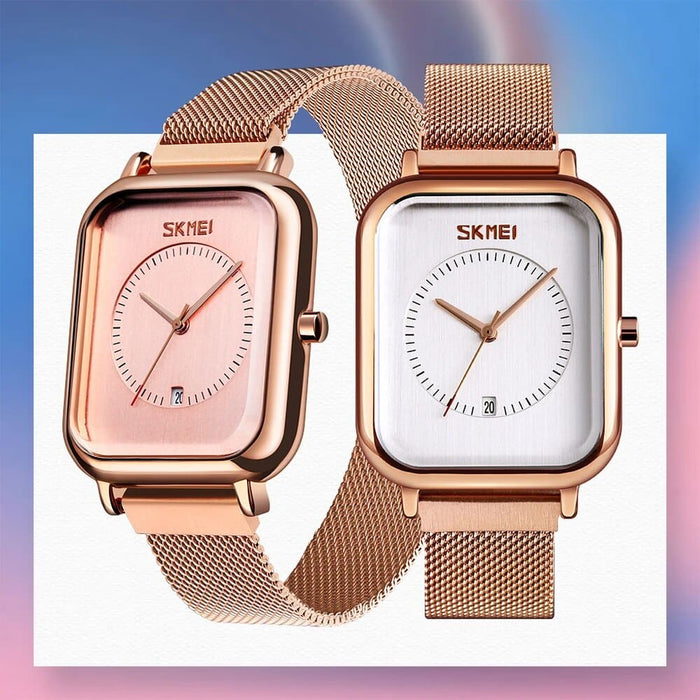 Women’s Stainless Steel Band Analog Display Quartz 3atm