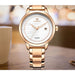 Women’s Stainless Steel Band Quartz Wristwatch Rose Gold