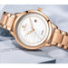 Women’s Stainless Steel Band Quartz Wristwatch Rose Gold