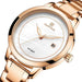 Women’s Stainless Steel Band Quartz Wristwatch Rose Gold