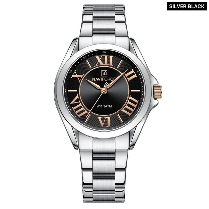 Women’s Stainless Steel Band Roman Numerals Quartz