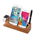 Wooden Charging Dock Station Mobile Phone Holder Stand