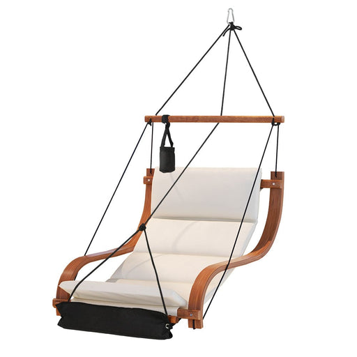 Wooden Hammock Chair Hanging Indoor Outdoor Garden Patio