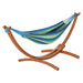 Wooden Hammock Chair With Stand Outdoor Lounger Bed Timber