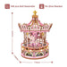 3d Wooden Puzzle 336pcs Rotatable Diy Romantic Carousel