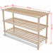 Wooden Shoe Rack 3-tier 2 Pcs Xaoblp