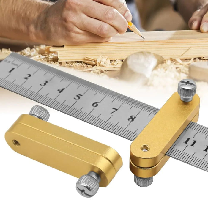 Woodworking Steel Ruler Positioning Block Angle Scriber