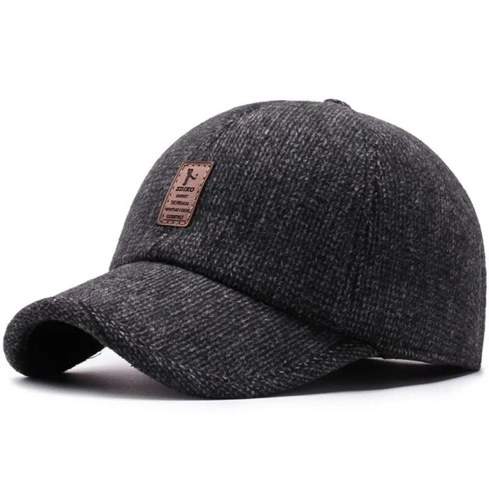 Woolen Knitted Winter Ear Cover Baseball Cap For Men