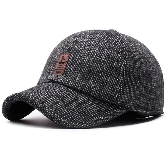 Woolen Knitted Winter Ear Cover Baseball Cap For Men