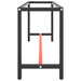 Work Bench Frame Matte Black And Red 190x50x79 Cm Metal