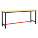 Work Bench Frame Matte Black And Red 190x50x79 Cm Metal