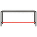 Work Bench Frame Matte Black And Red 190x50x79 Cm Metal