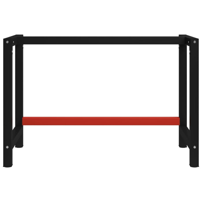 Work Bench Frame Metal 120x57x79 Cm Black And Red Oaikxn