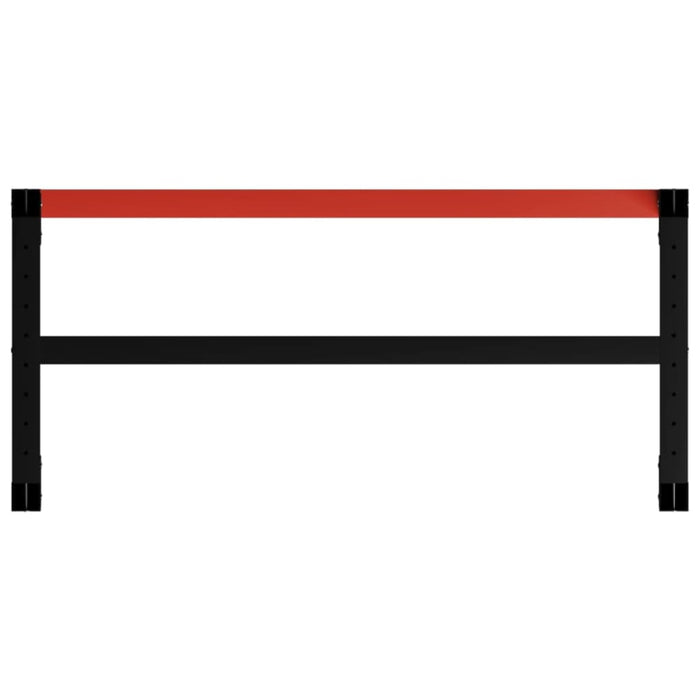 Work Bench Frame Metal 120x57x79 Cm Black And Red Oaikxn