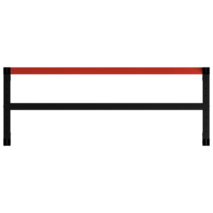 Work Bench Frame Metal 150x57x79 Cm Black And Red Oaikxk