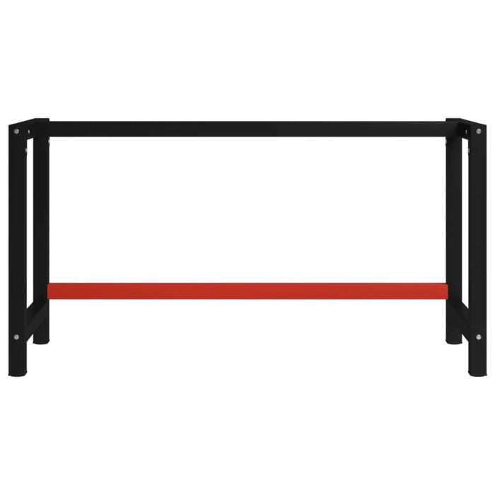 Work Bench Frame Metal 150x57x79 Cm Black And Red Oaikxk