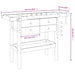 Workbench With Drawers And Vices 124x52x83 Cm Solid Wood