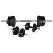 Workout Bench With Weight Rack Barbell And Dumbbell Set