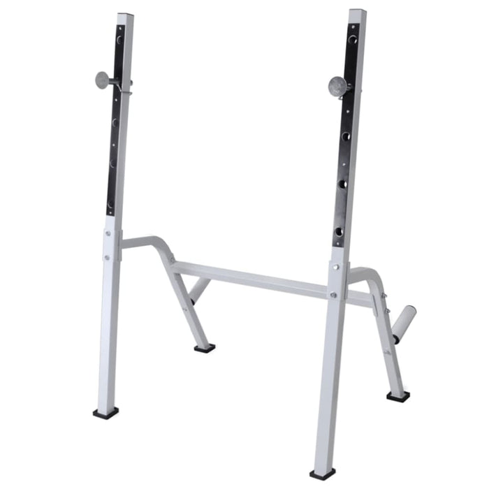 Workout Bench With Weight Rack Barbell And Dumbbell Set