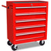 Workshop Tool Trolley 5 Drawers Red Oaokpa