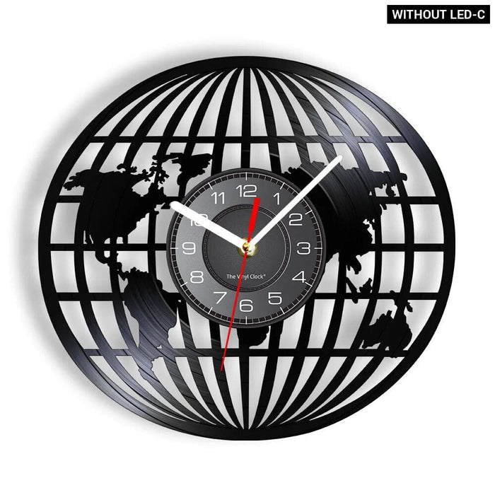 World Map Wall Clock