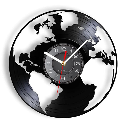 World Map Wall Clock