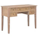 Writing Desk Brown 109.5x45x77.5 Cm Wood Xnbbix