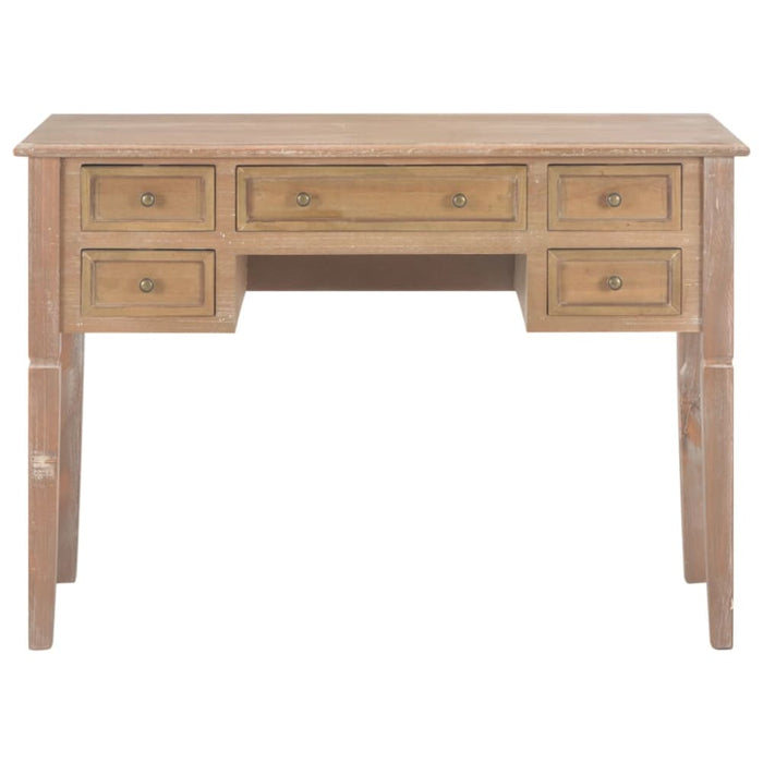 Writing Desk Brown 109.5x45x77.5 Cm Wood Xnbbix