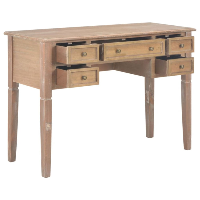 Writing Desk Brown 109.5x45x77.5 Cm Wood Xnbbix