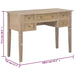 Writing Desk Brown 109.5x45x77.5 Cm Wood Xnbbix