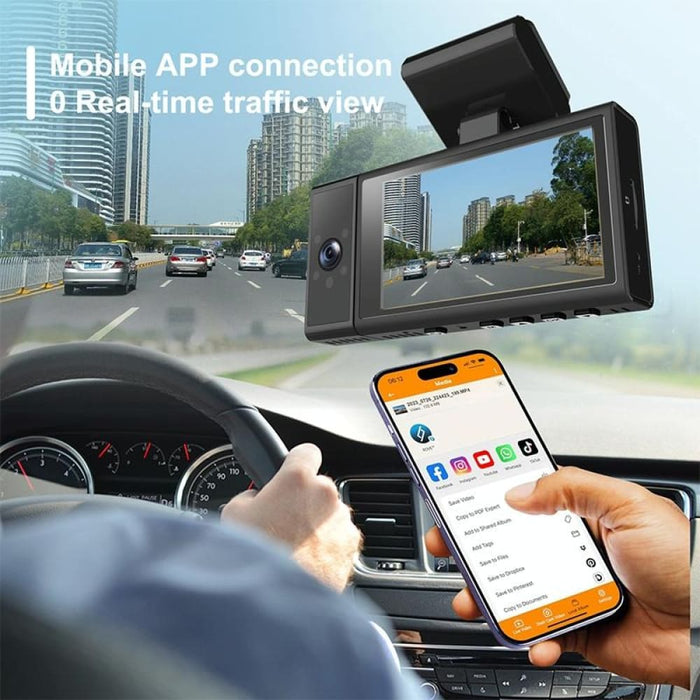 X12 1080p Hd Panoramic Triple Recording Wifi Car Driving