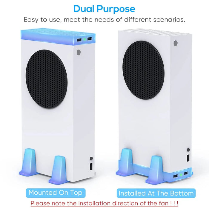 Xbox Series s Vertical Stand With Cooling Fan And Usb Ports