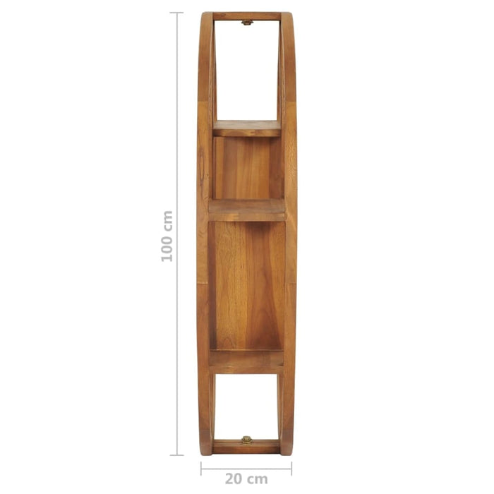 Yin Yang Wall Shelf 100x20x100 Cm Solid Wood Teak Txbiix