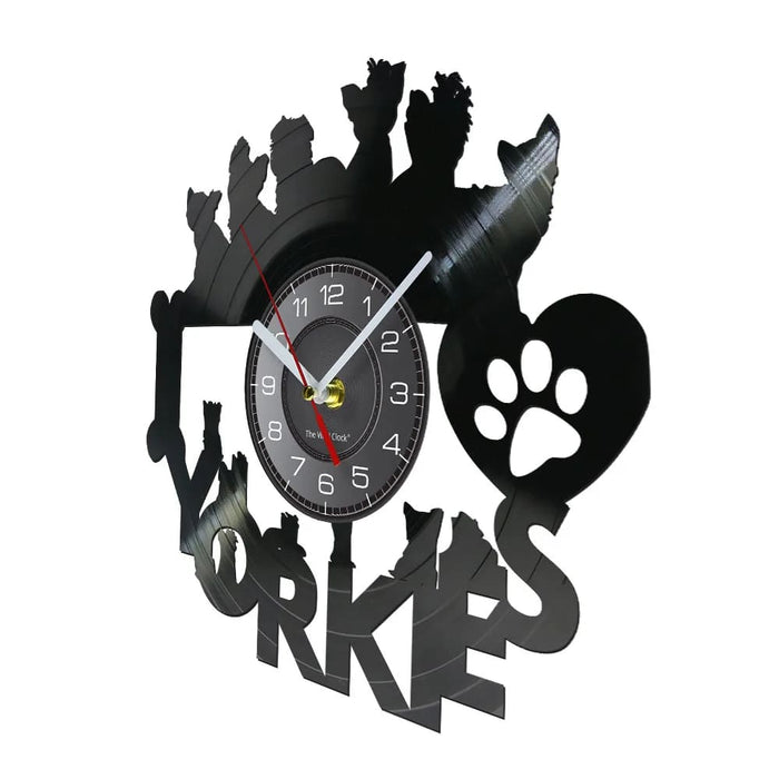 Yorkie Vinyl Record Wall Clock