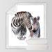 Zebra Throw Blanket 3d Printed Plush Bedspread Animal Soft