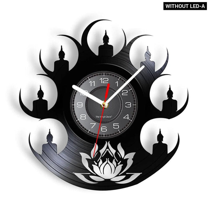 Zen Buddha Vinyl Record Wall Clock